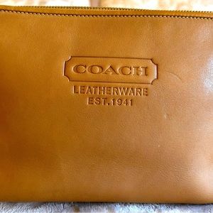 Coach Leather Clutch-measures 10.5” wide, 7” height, 3” depth